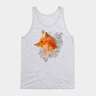 Watercolor fox Tank Top